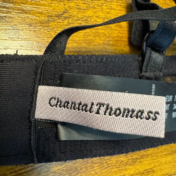 Chantal Thomass Lace Floral Bra 34D EUR 75 D Ruffle Lace Up Balconette Underwire - Picture 4 of 8